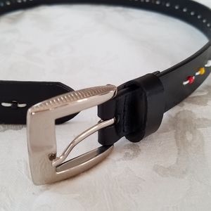 Fashion Belt Black With Color Beaded Elements Size S